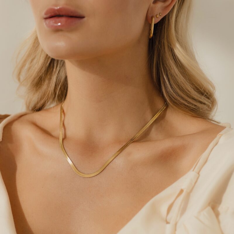 Naszyjnik typu żmijka - Gold Silk