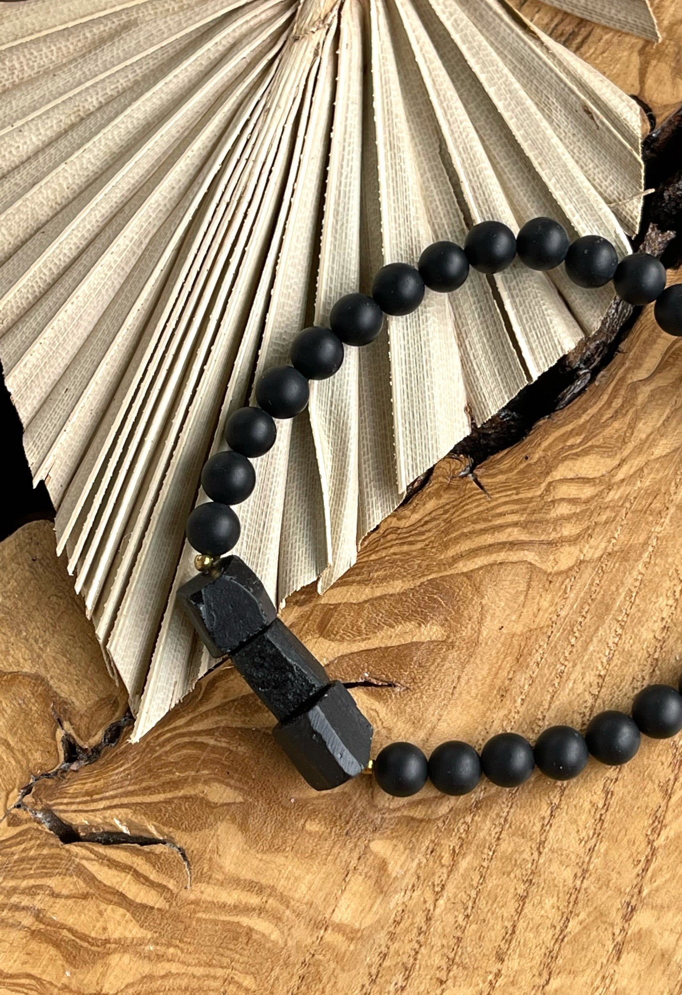 Bransoletka męska  Black Energy – Turmalin surowy