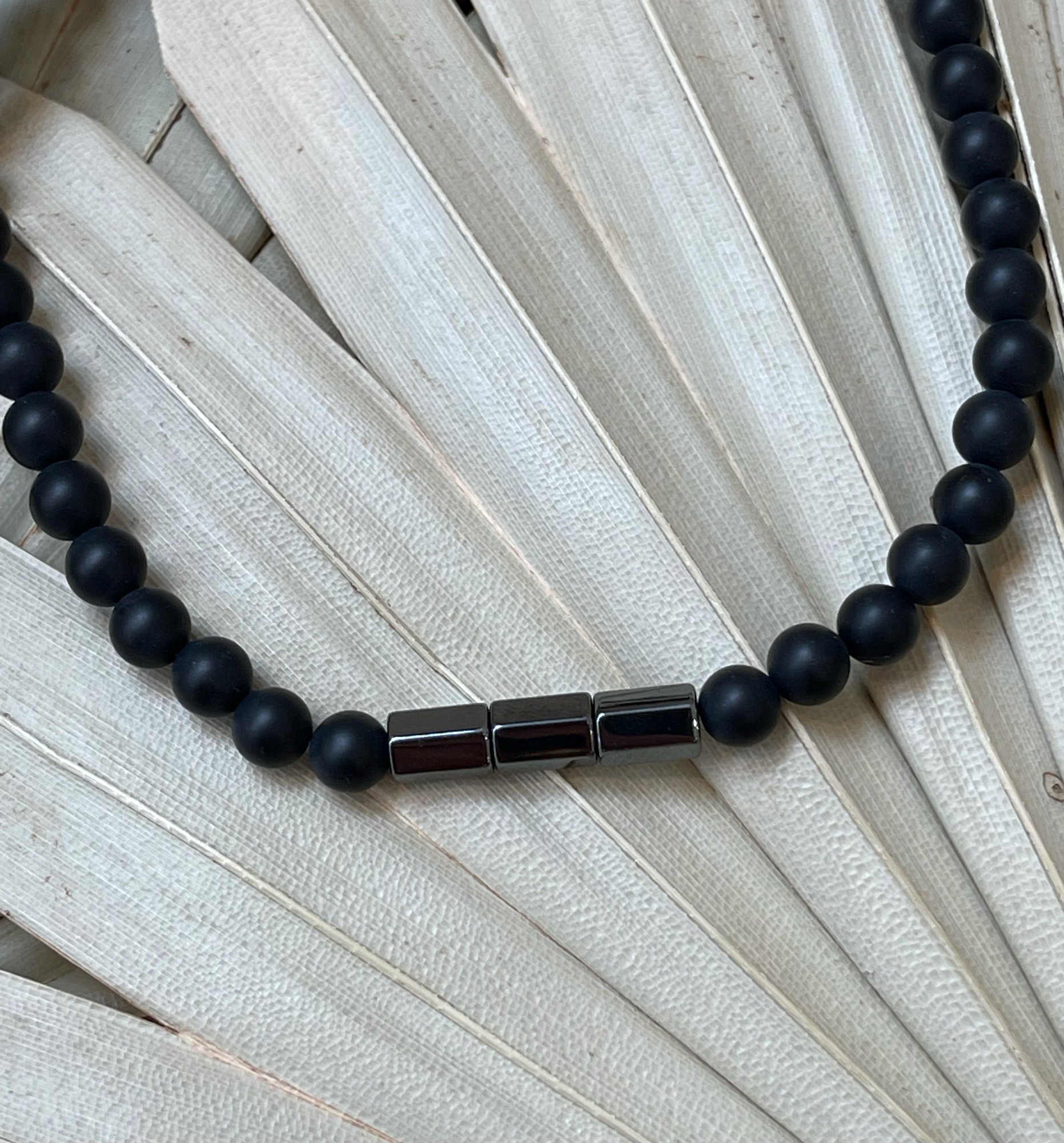 Łańcuszek do okularów – For Men – Onyks, Hematyt