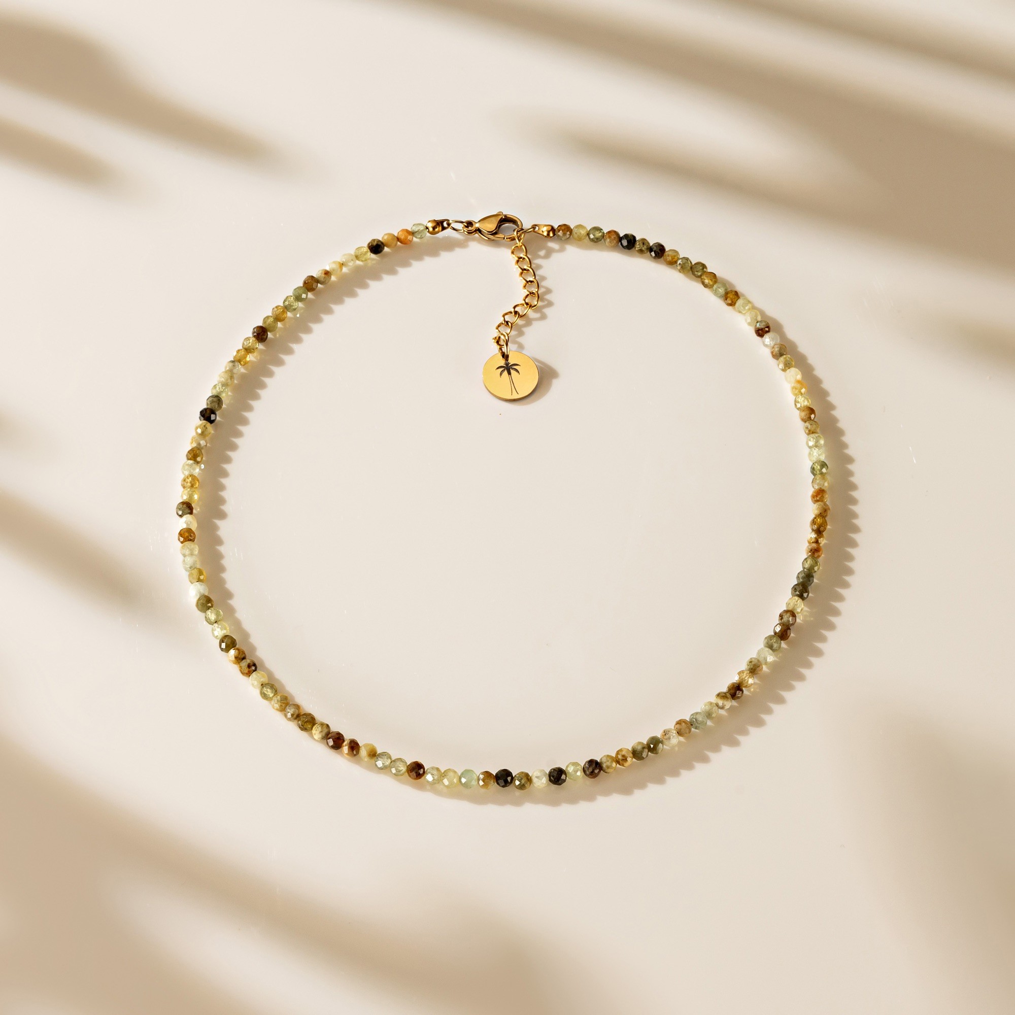 Naszyjnik typu choker – Granat Zielony – kamienie naturalne