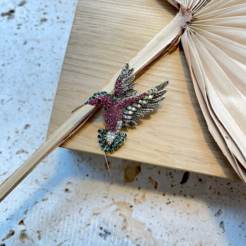 Broszka "Koliber" różowy