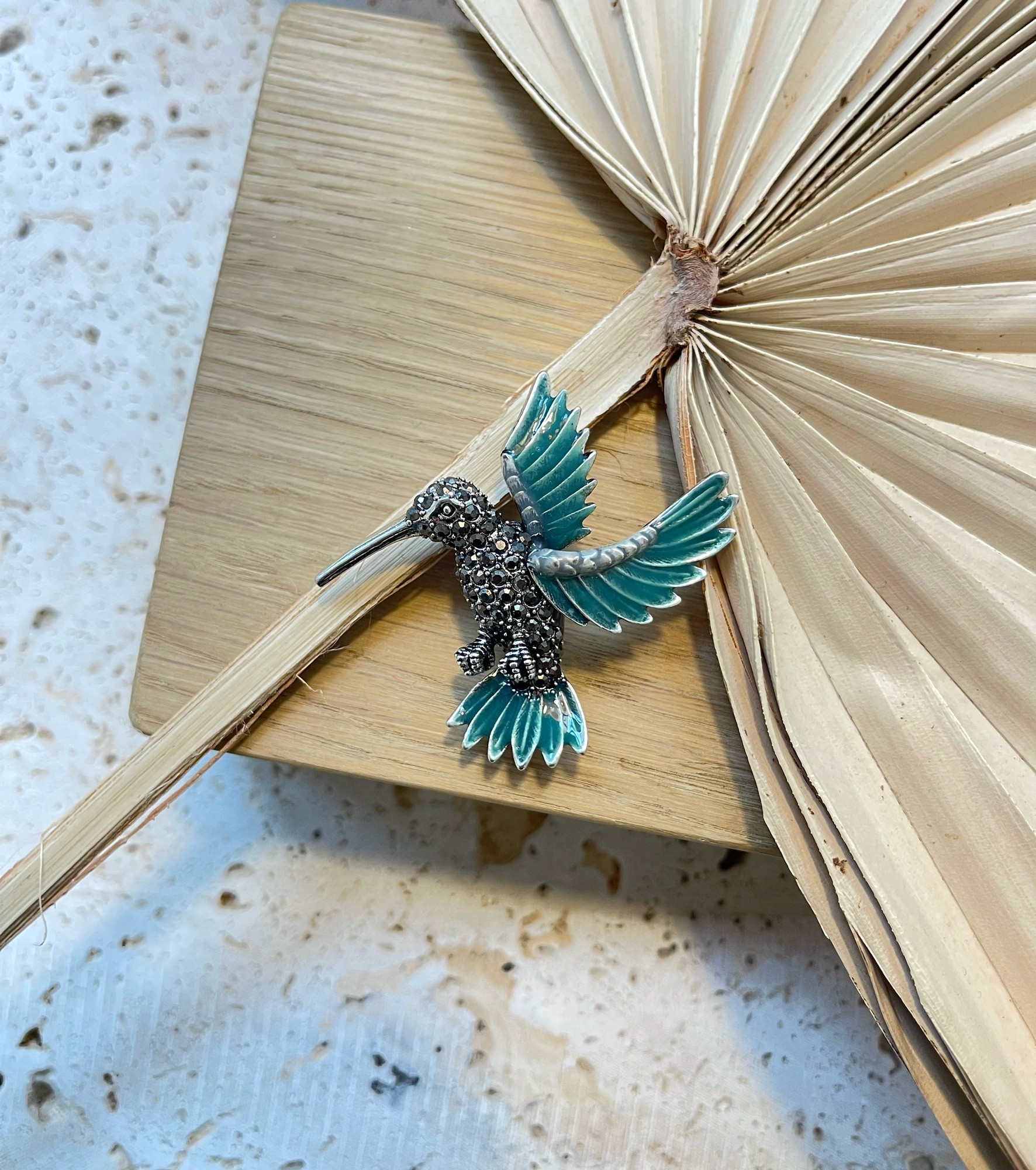 Broszka „Koliber” niebieski