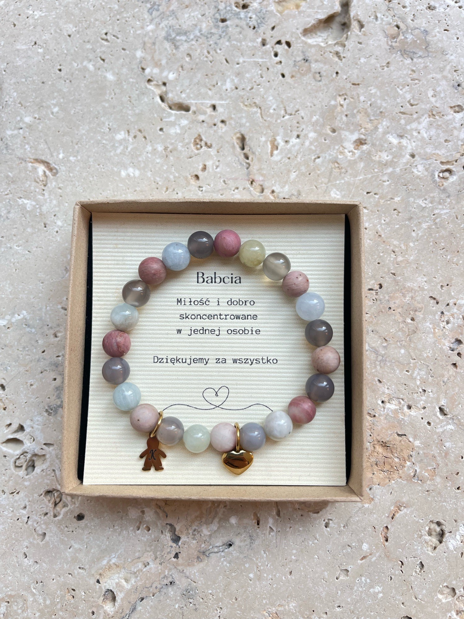 Bransoletka dla babci Kochanej Babci – możliwość graweru