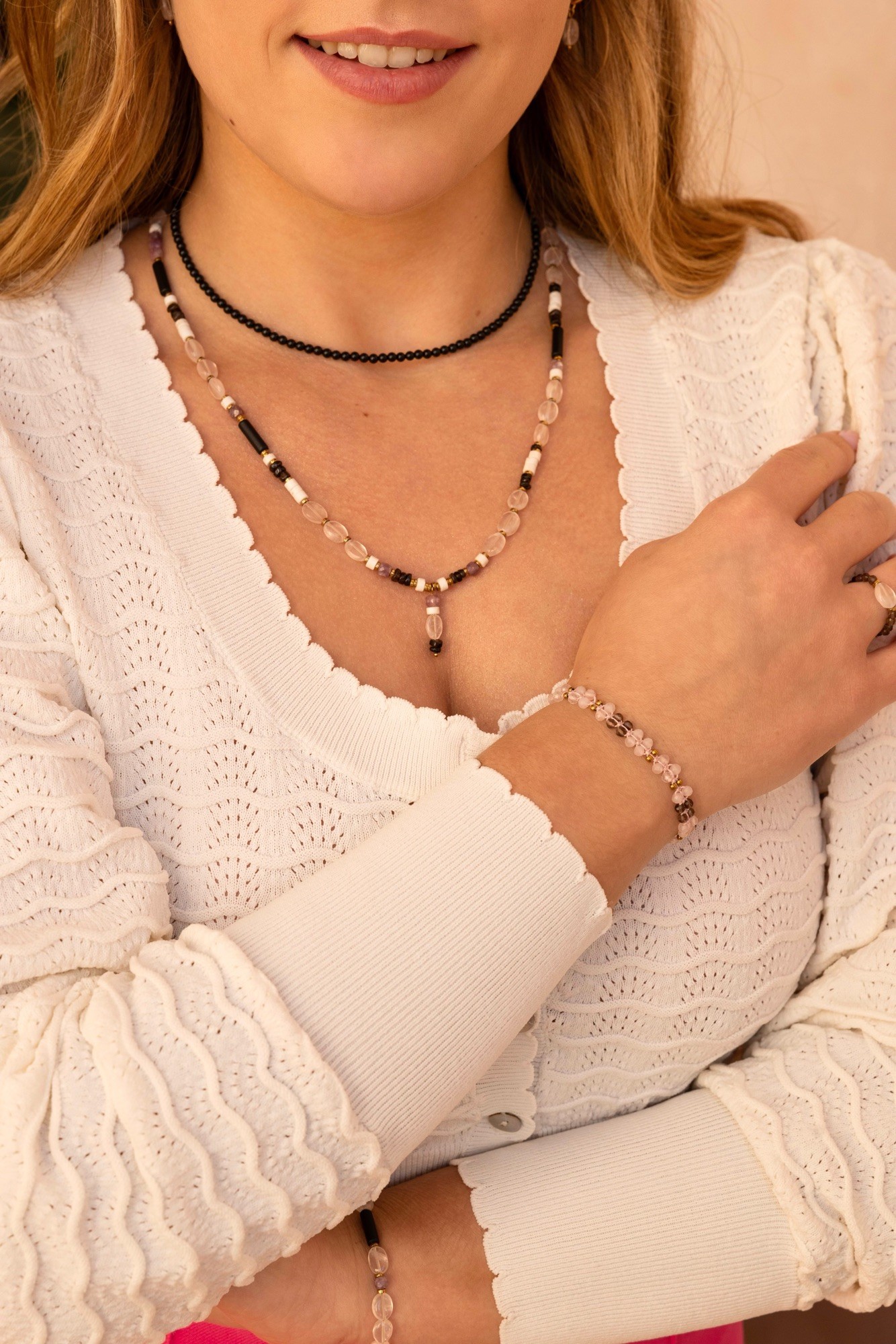 Naszyjnik typu choker „Black Love” – Onyks