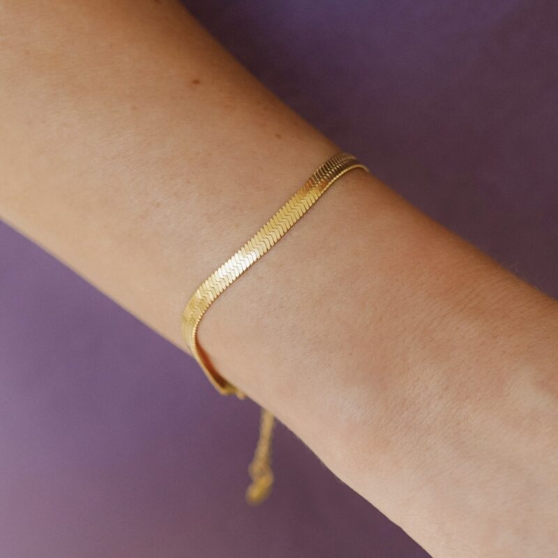 Bransoletka typu żmijka "Gold silk"