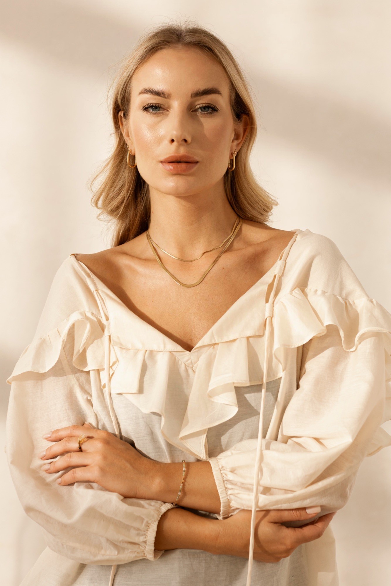 Naszyjnik typu żmijka Tiny silk – stal szlachetna pozłacana