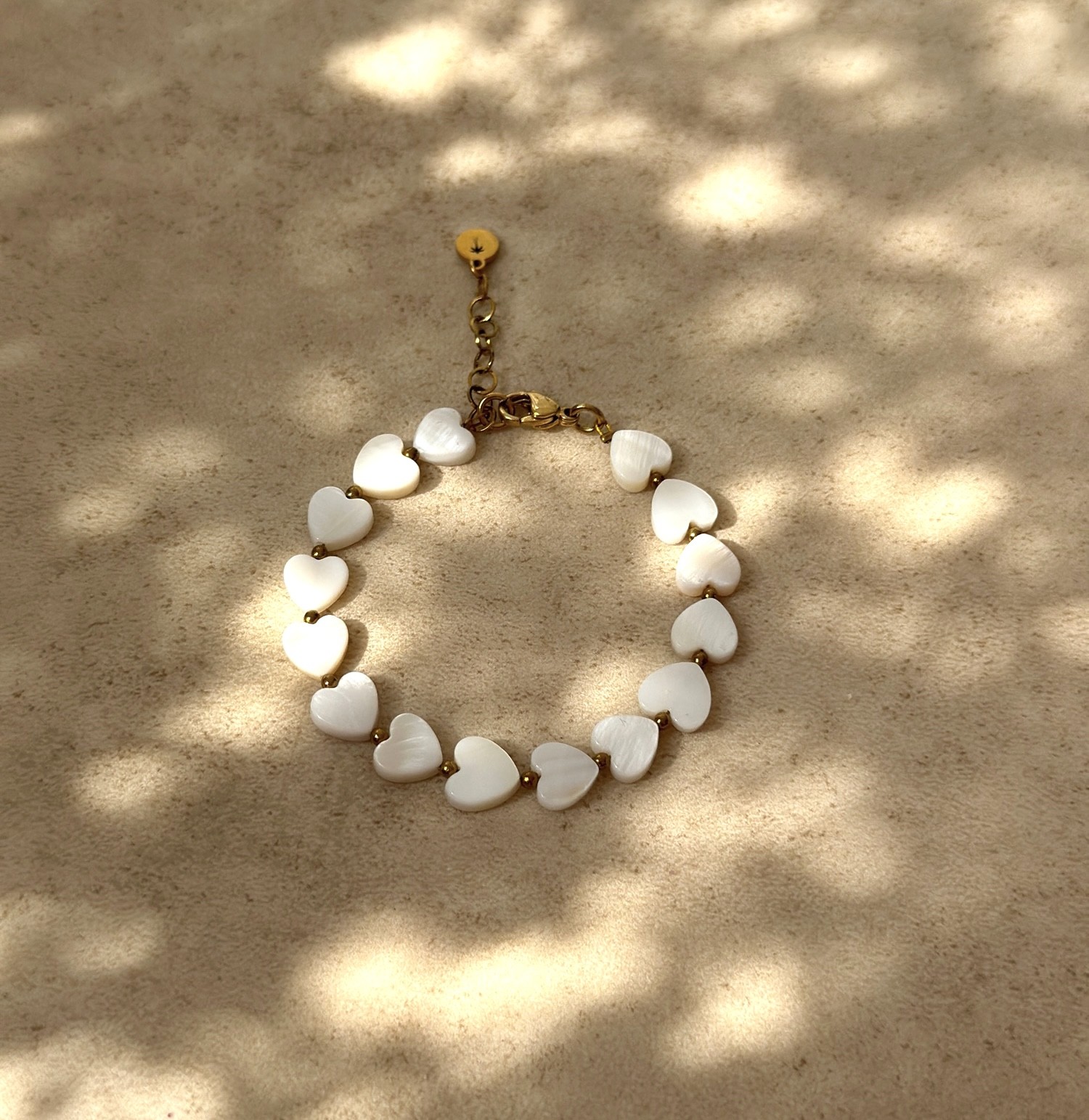 Bransoletka White Heart  – masa perłowa