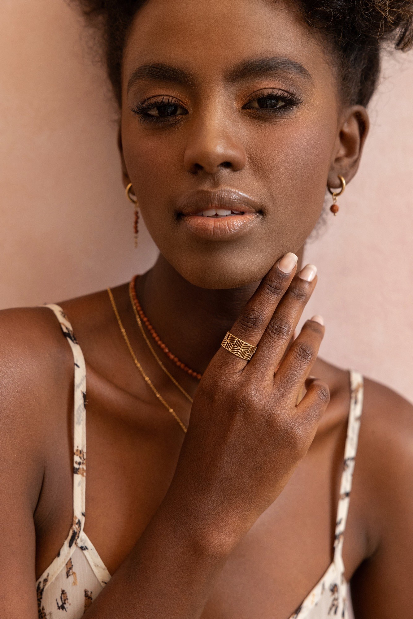 Kolczyki „Sahara Dream” – Piasek Pustyni – stal szlachetna pozłacana