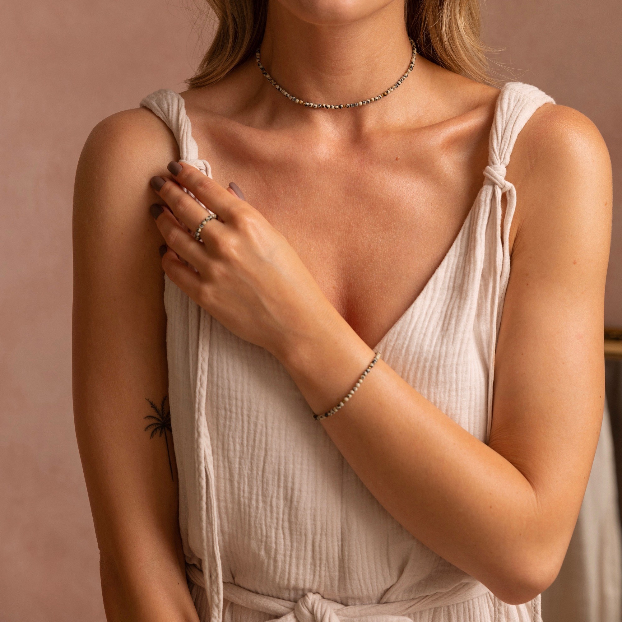 Bransoletka Dalmatian – Jaspis Dalmatyński, Hematyt