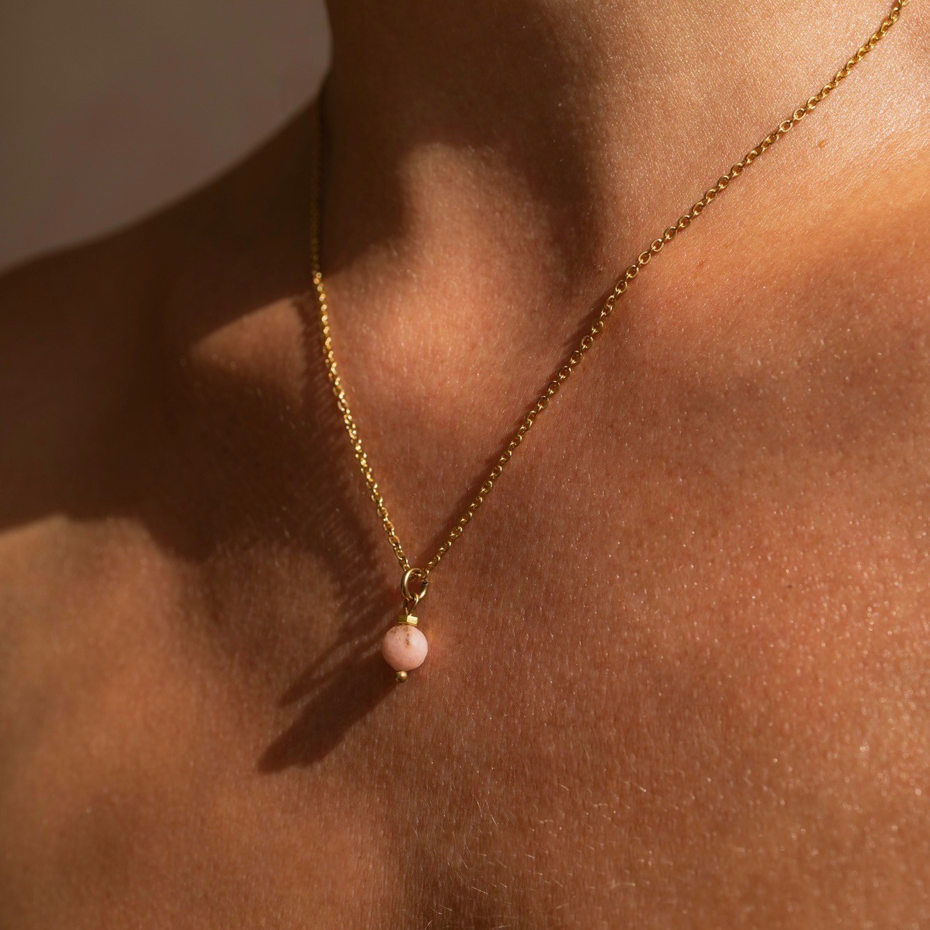 Naszyjnik zodiakalny – Rak – Opal – stal szlachetna pozłacana