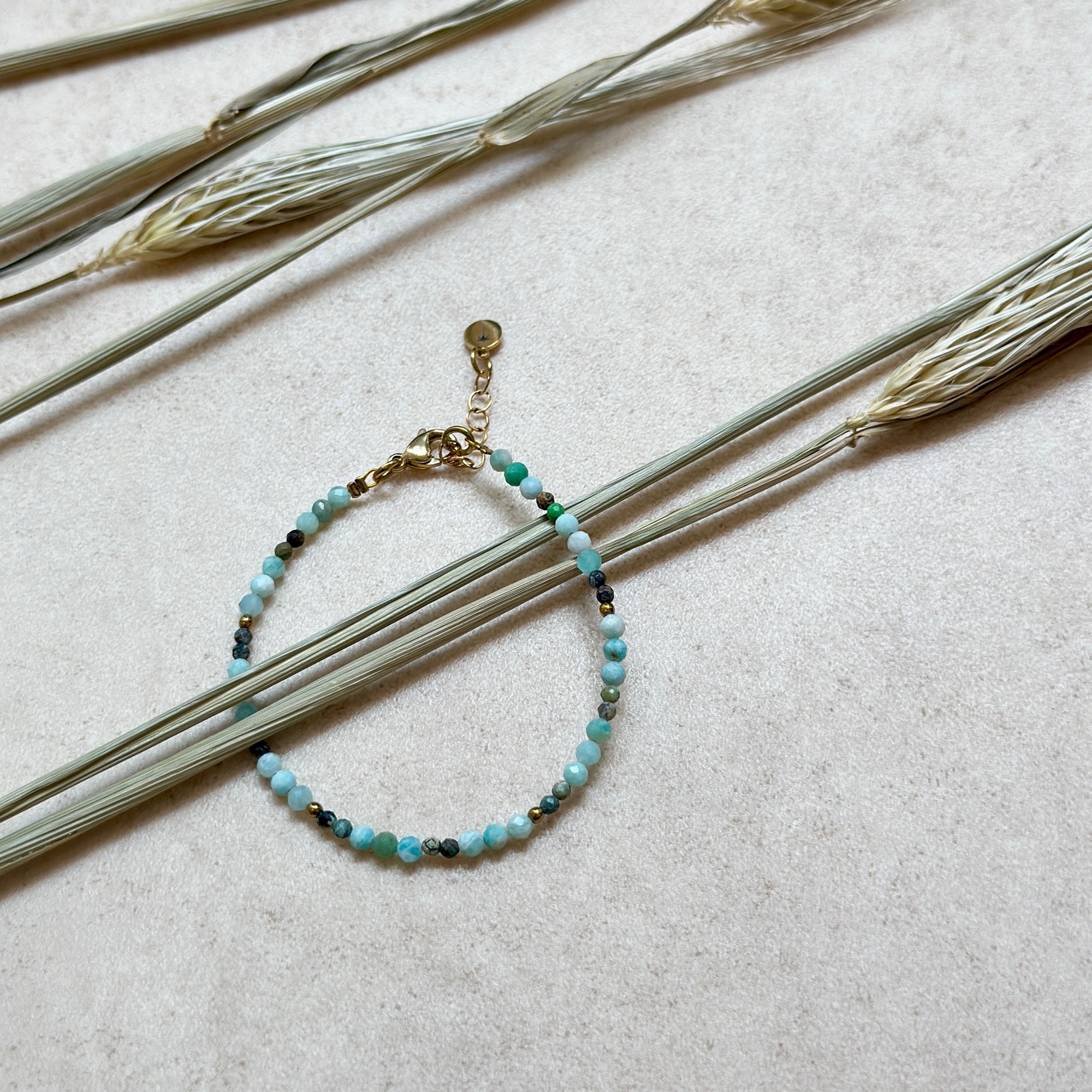 Bransoletka Peace and protection – Amazonit, Turkus Afrykański