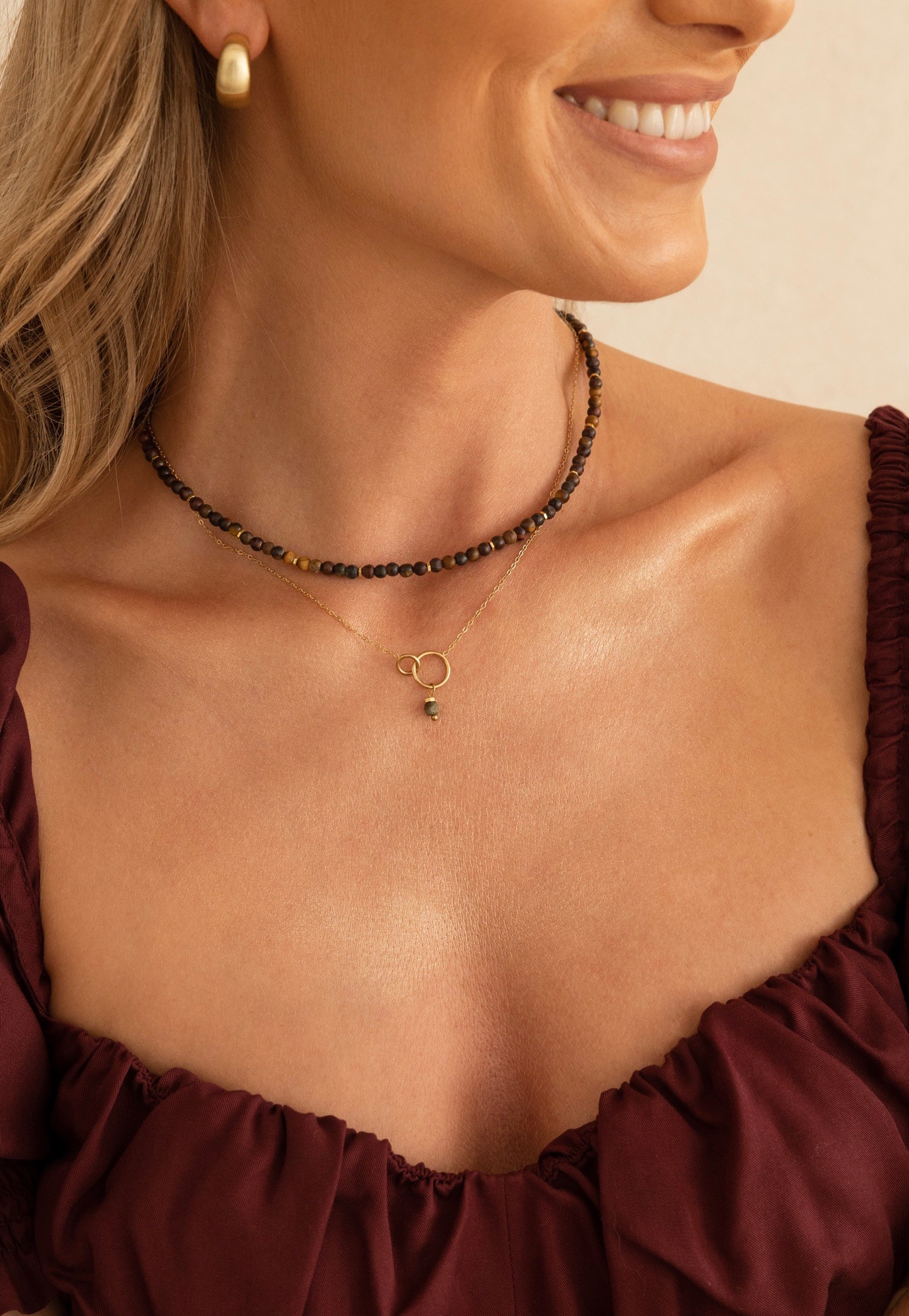 Naszyjnik Brown Mystery – Tygrysie Oko, Hematyt