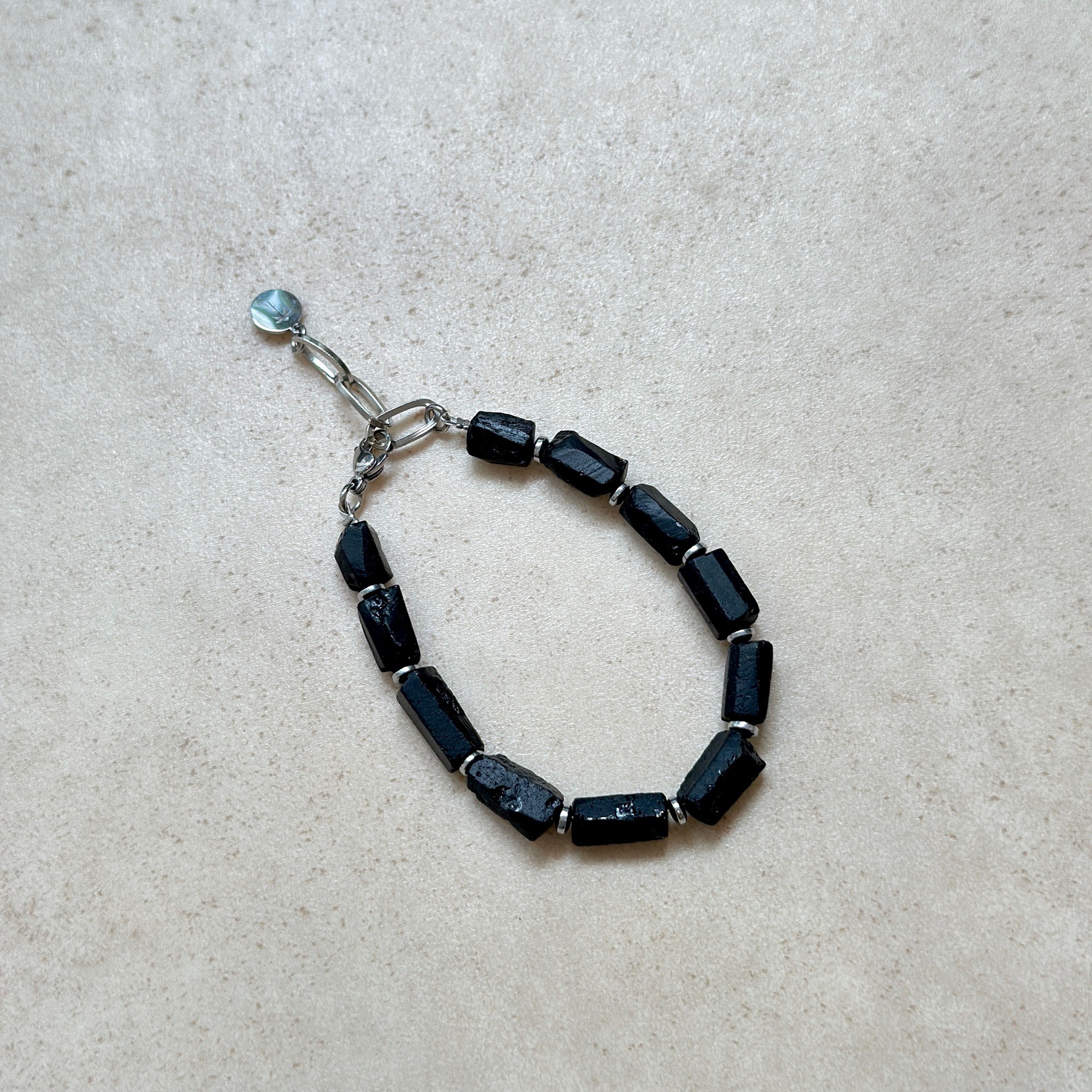 Bransoletka „Black Energy silver” – Turmalin czarny