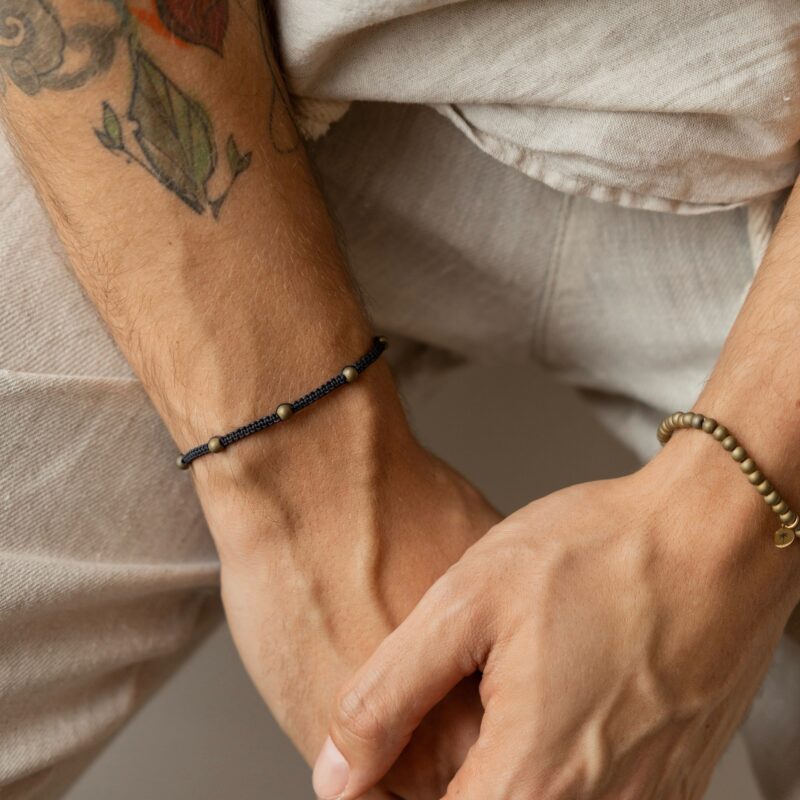 Bransoletka makramowa "Copper gold"