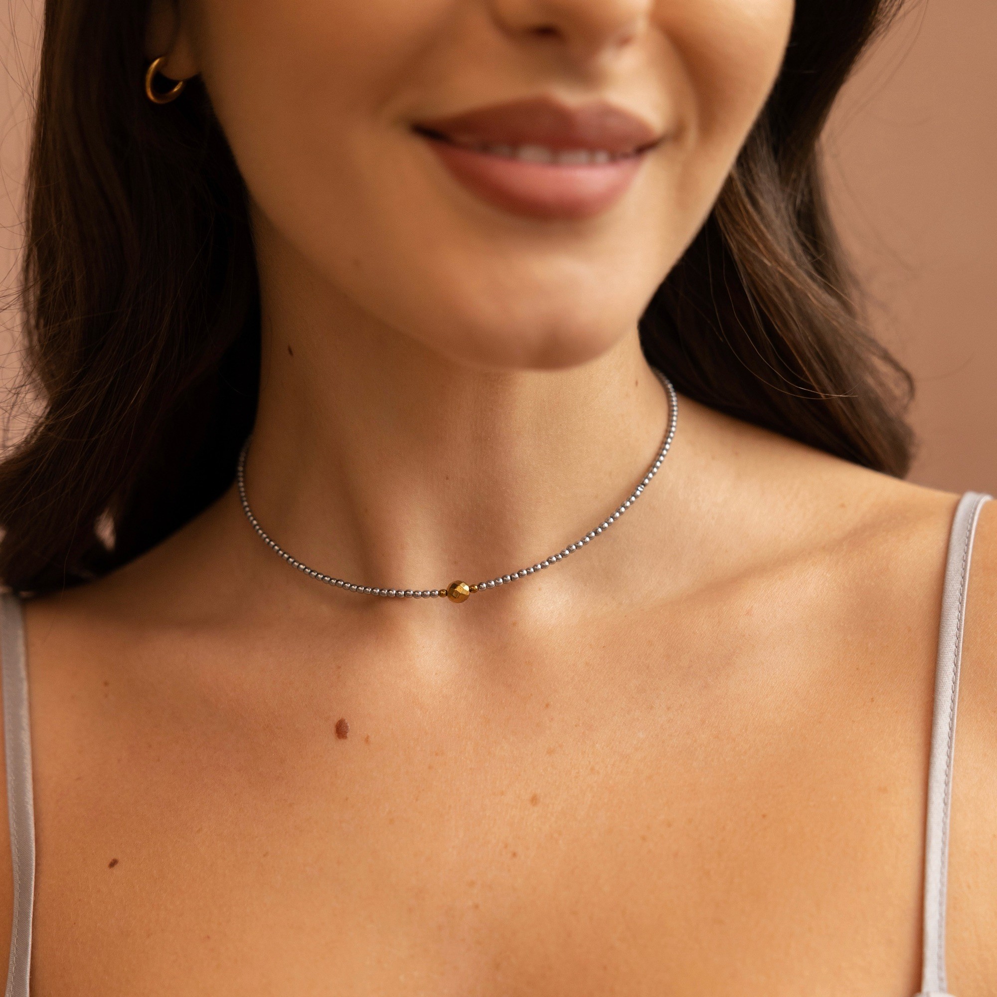 Naszyjnik typu choker „Spoil me” – Hematyt
