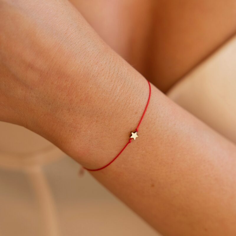 Bransoletka sznurkowa "Lucky star" - Hematyt