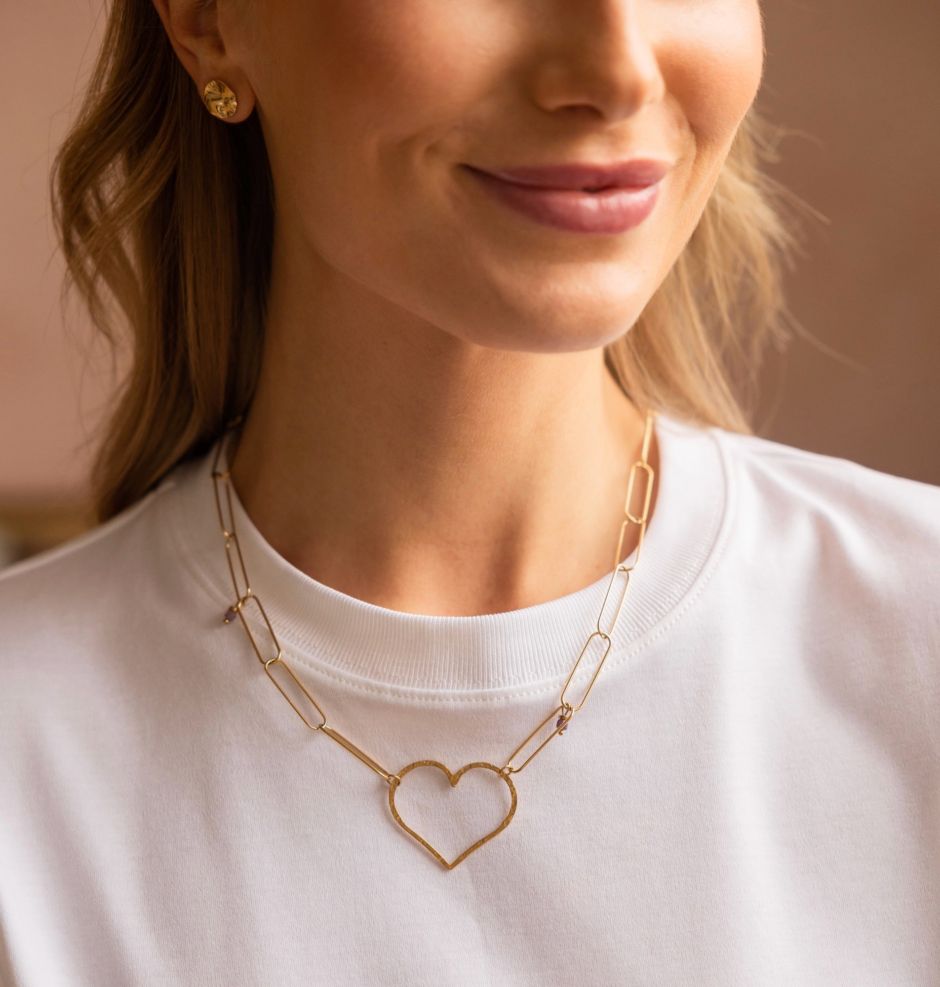 Kolczyki sztyfty Muse – kolczyki ze stali szlachetnej pozłacanej