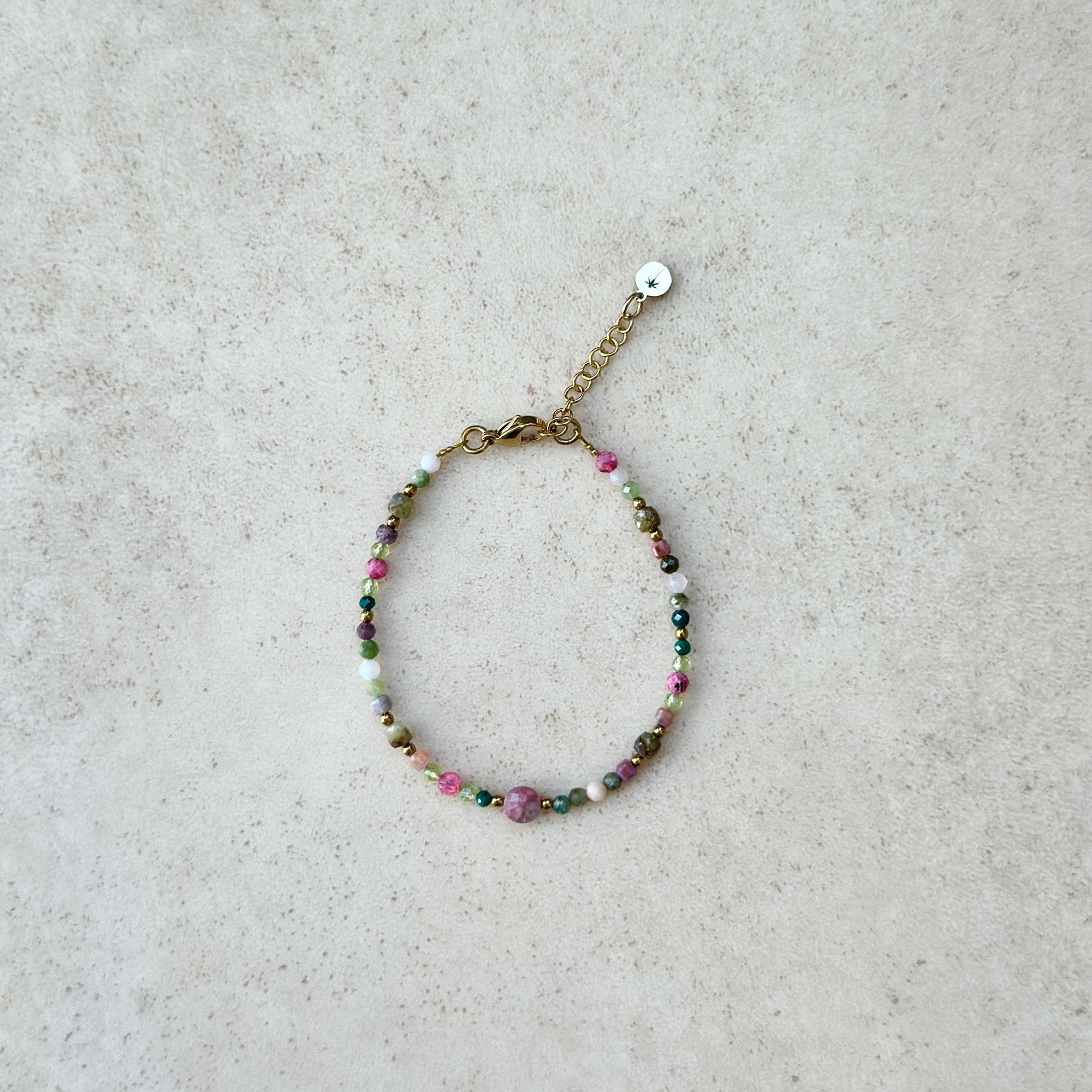 Bransoletka „Spring time” – kamienie naturalne, stal szlachetna