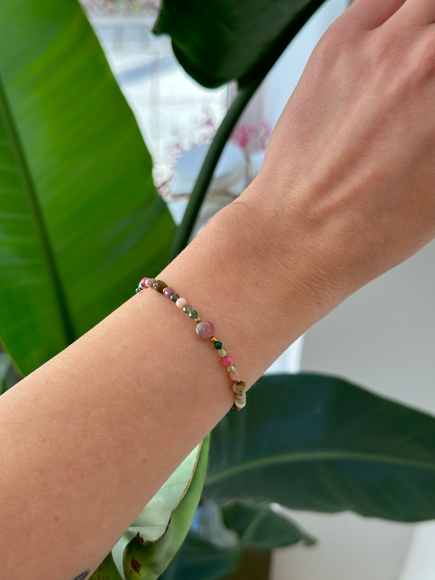 Bransoletka „Spring time” – kamienie naturalne, stal szlachetna