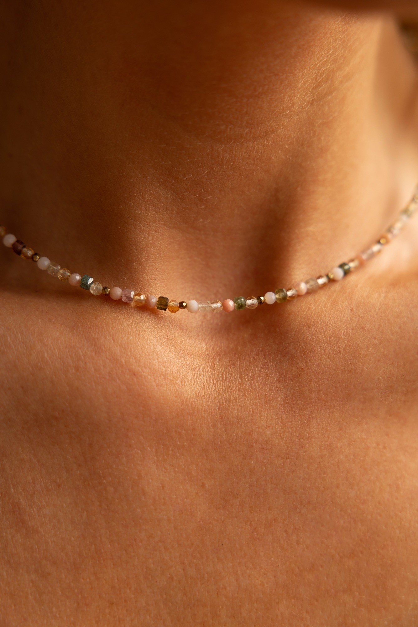 Naszyjnik typu choker Sweet escape – Turmalin, Cytryn, Opal peruwiański