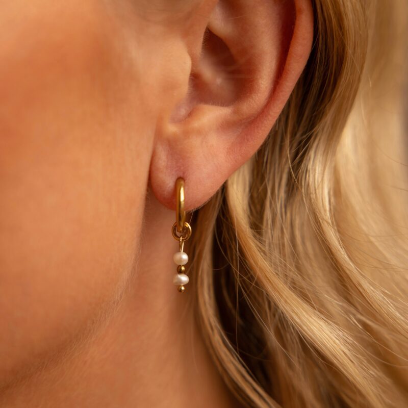 Kolczyki Minimal Pearl - perła słodkowodna