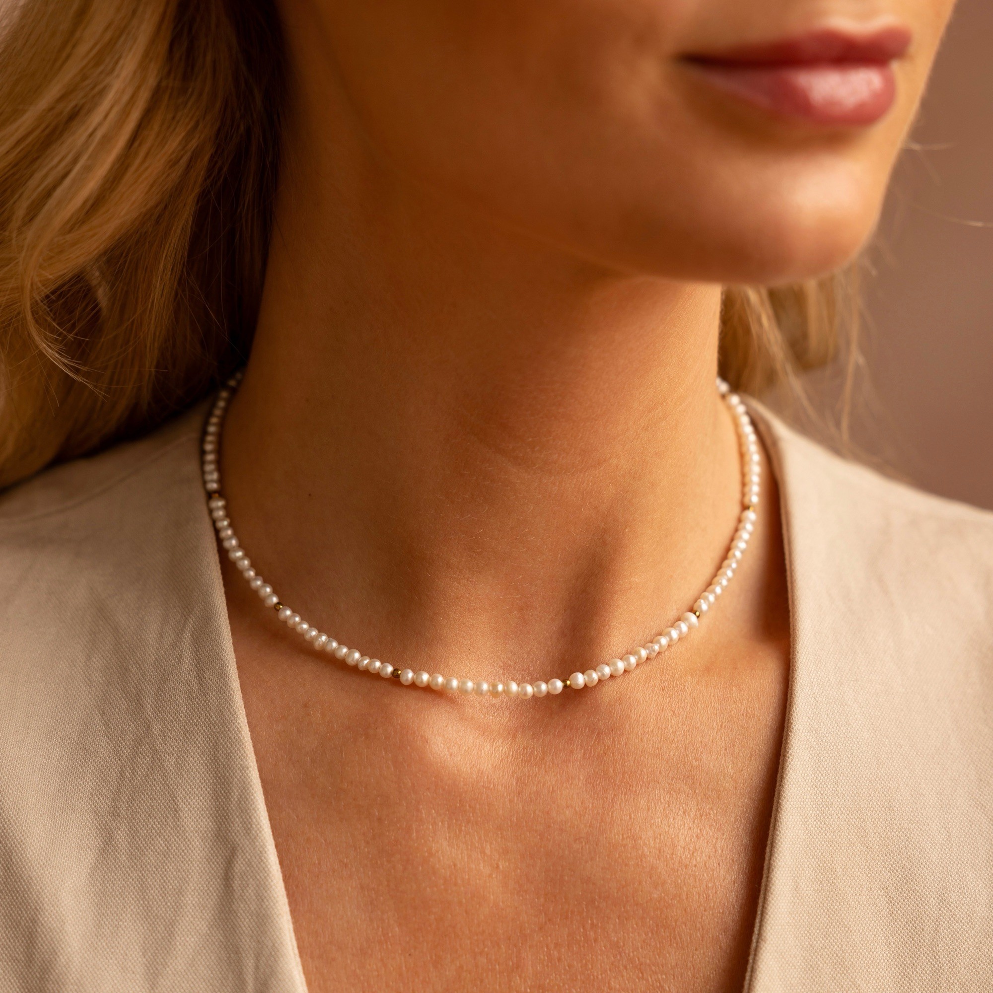 Naszyjnik typu choker „Minimal Pearl” – perła słodkowodna