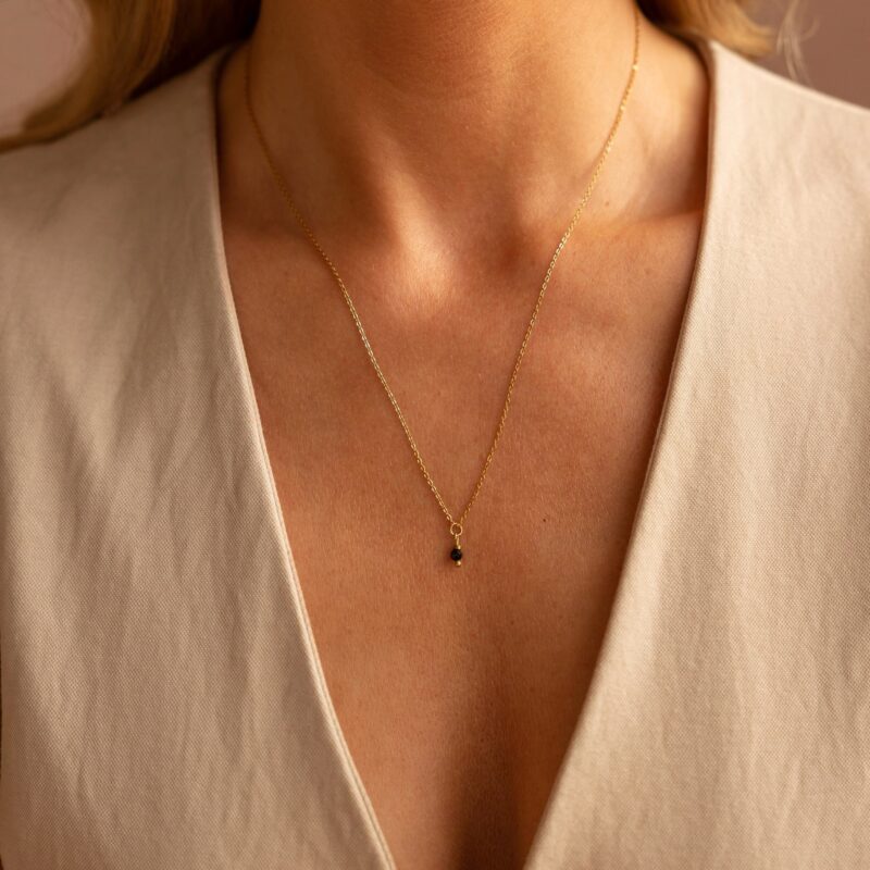 Łańcuszek z Turmalinem czarnym "Black Opium"