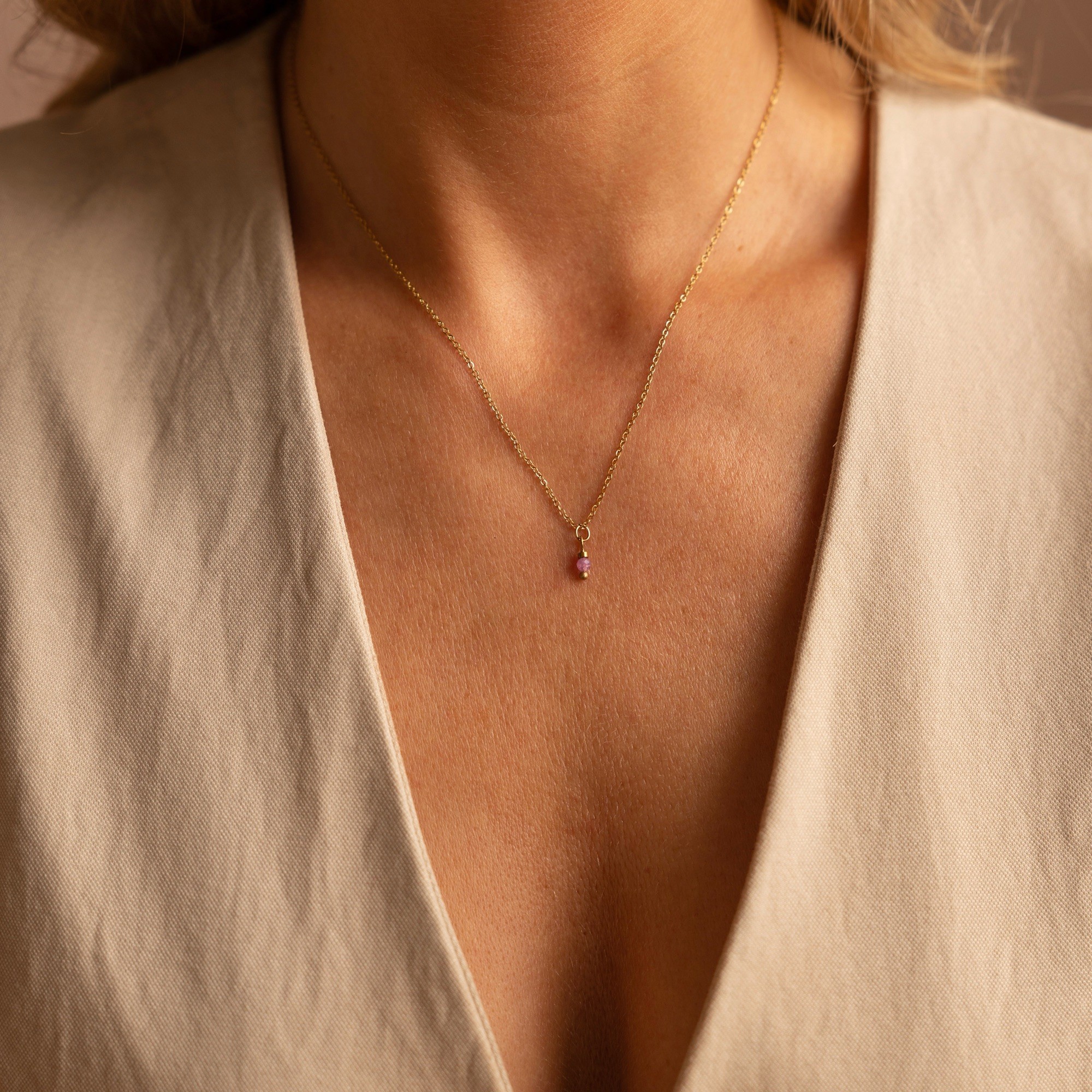 Łańcuszek z Turmalinem różowym Self love