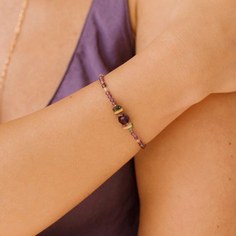 Bransoletka "Calm" - Ametyst, Cytryn, Turmalin