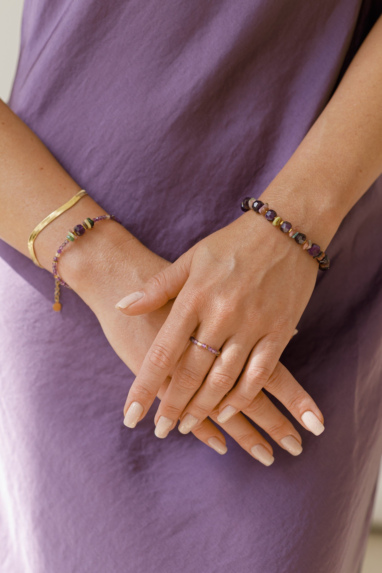 Bransoletka Calm intensive – Ametyst, Cytryn, Turmalin, Hematyt