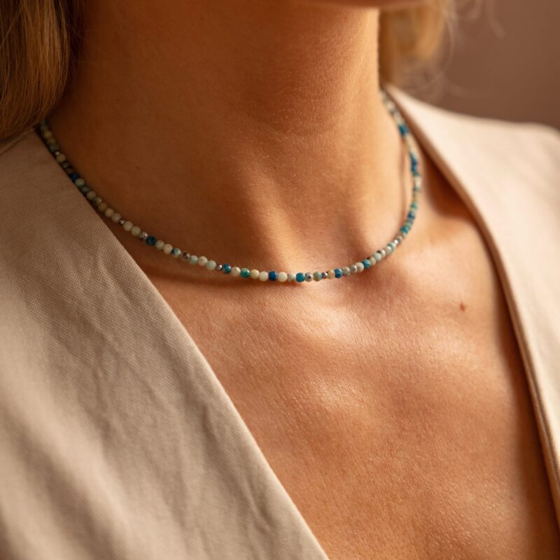 Naszyjnik typu choker "K2" - kamień naturalny K2