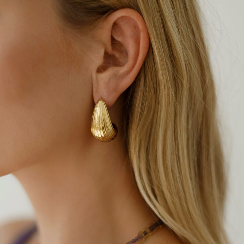 Kolczyki "Vintage shell" - stal szlachetna