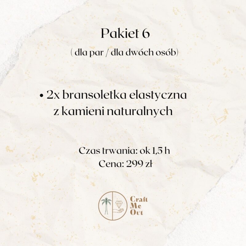 Warsztaty biżuteryjne DLA DWÓCH OSÓB - PAKIET 6