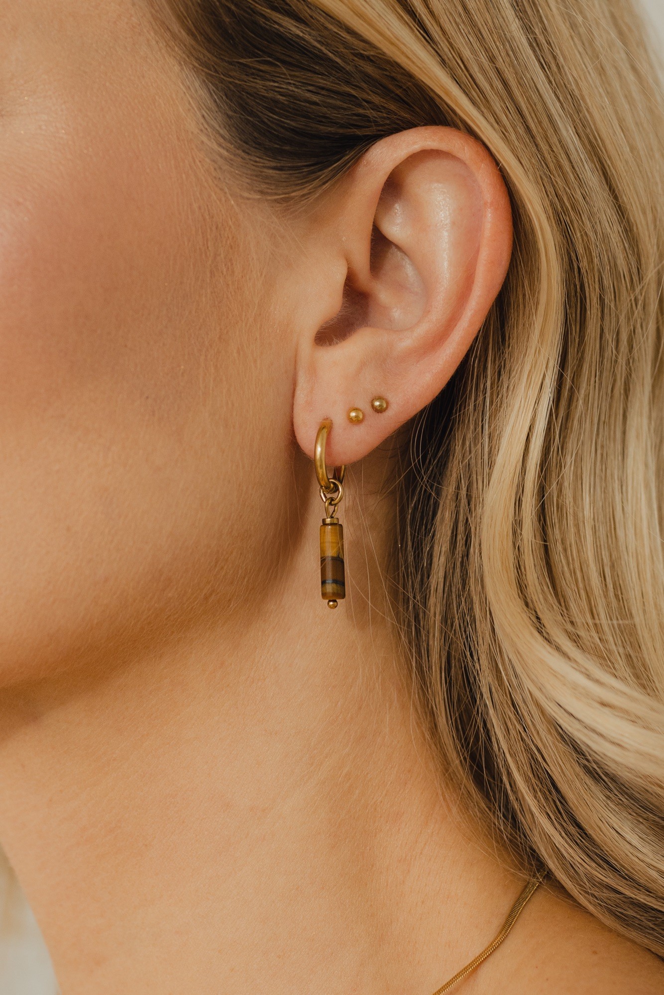 Kolczyki z Tygrysim okiem Tiger silk – stal szlachetna