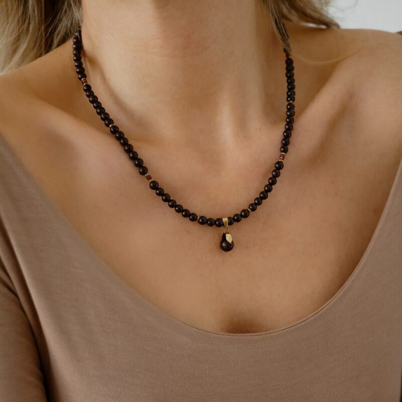 Naszyjnik Winter Berry - Granat, Hematyt