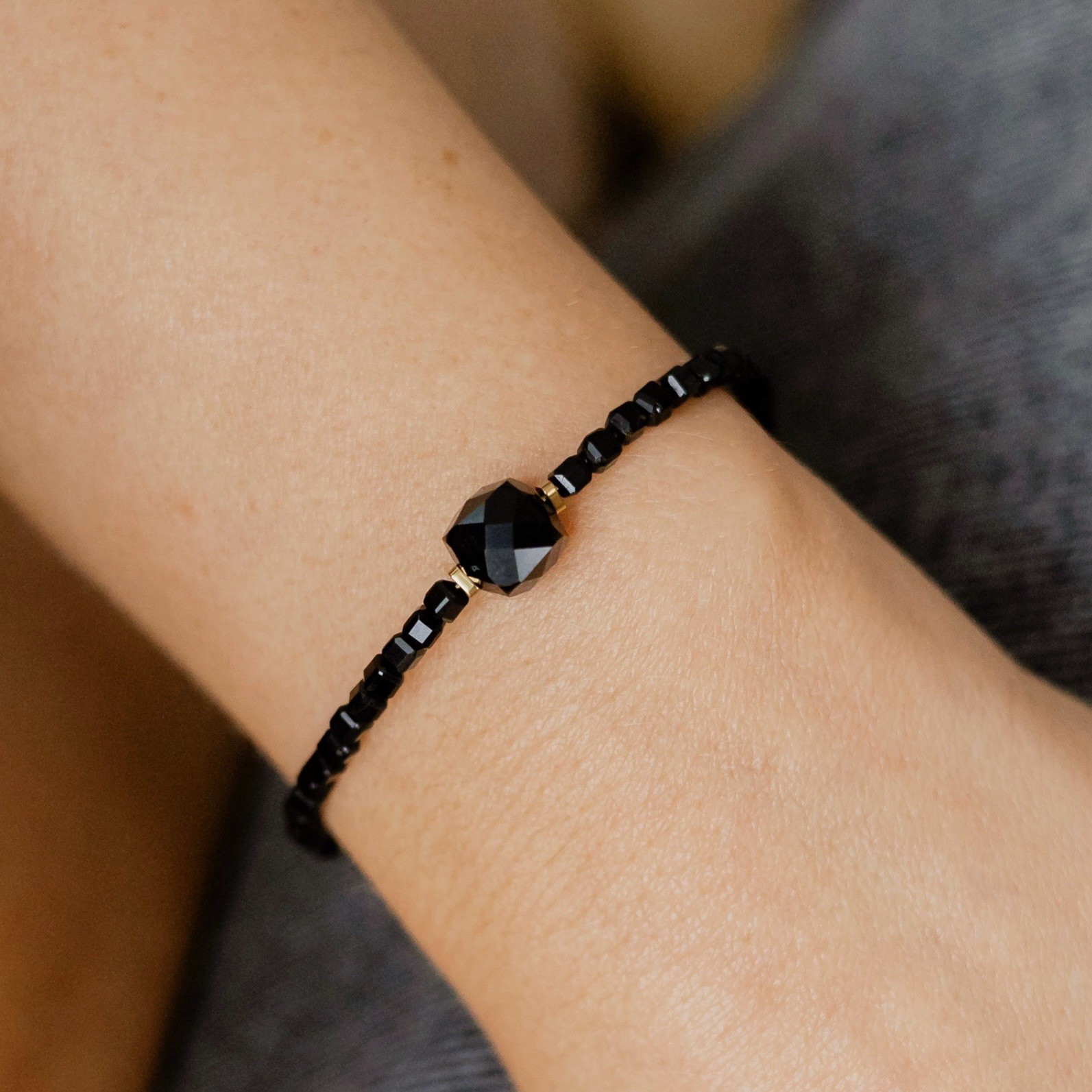 Bransoletka Elegant black – Turmalin czarny, Agat czarny, Hematyt