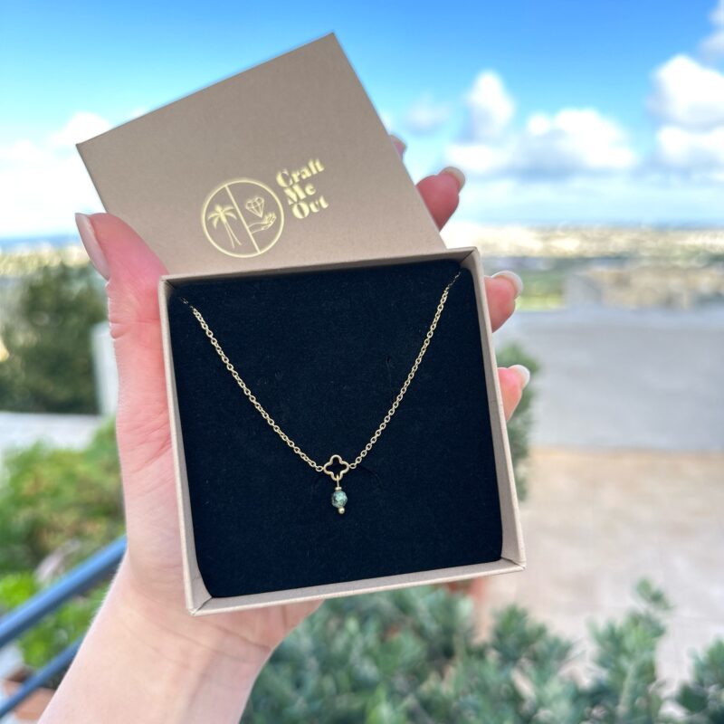 Łańcuszek Malta vibe - Turkus afrykański