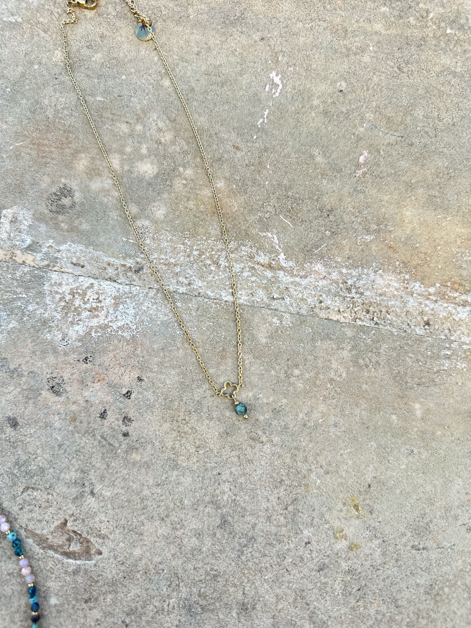 Łańcuszek Malta vibe – Turkus afrykański