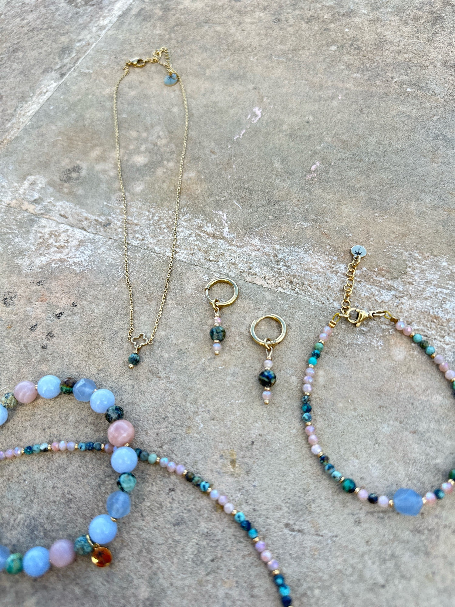 Łańcuszek Malta vibe – Turkus afrykański