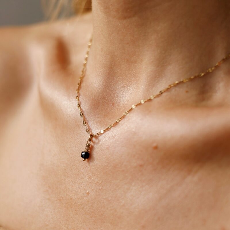 Naszyjnik Stop negativity - Turmalin czarny, Cyrkon