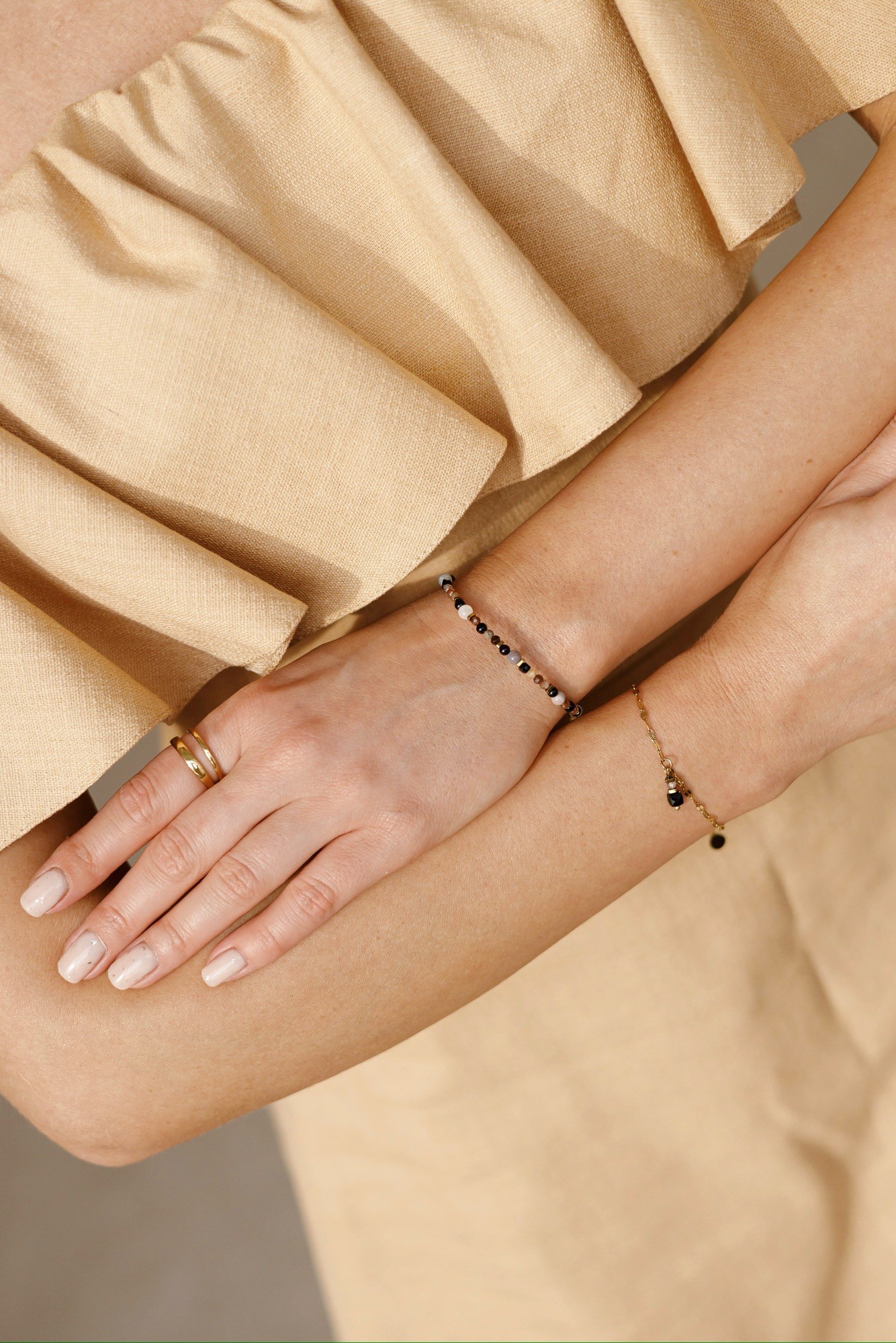 Bransoletka Stop negativity – Turmalin czarny, Onyks, Cyrkon, Agat botswana