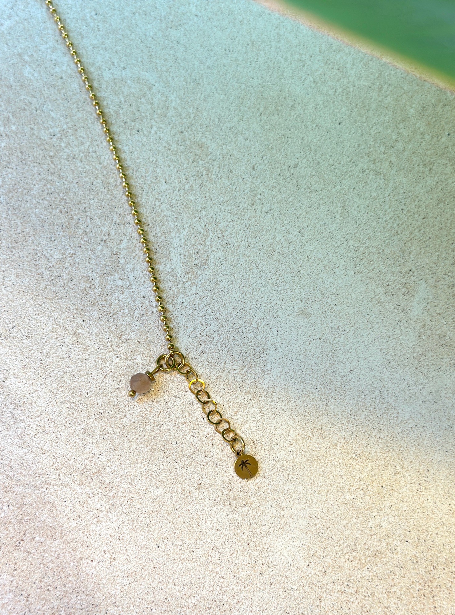 Bransoletka Vitality dot - Kamień słoneczny, pozłacana stal szlachetna