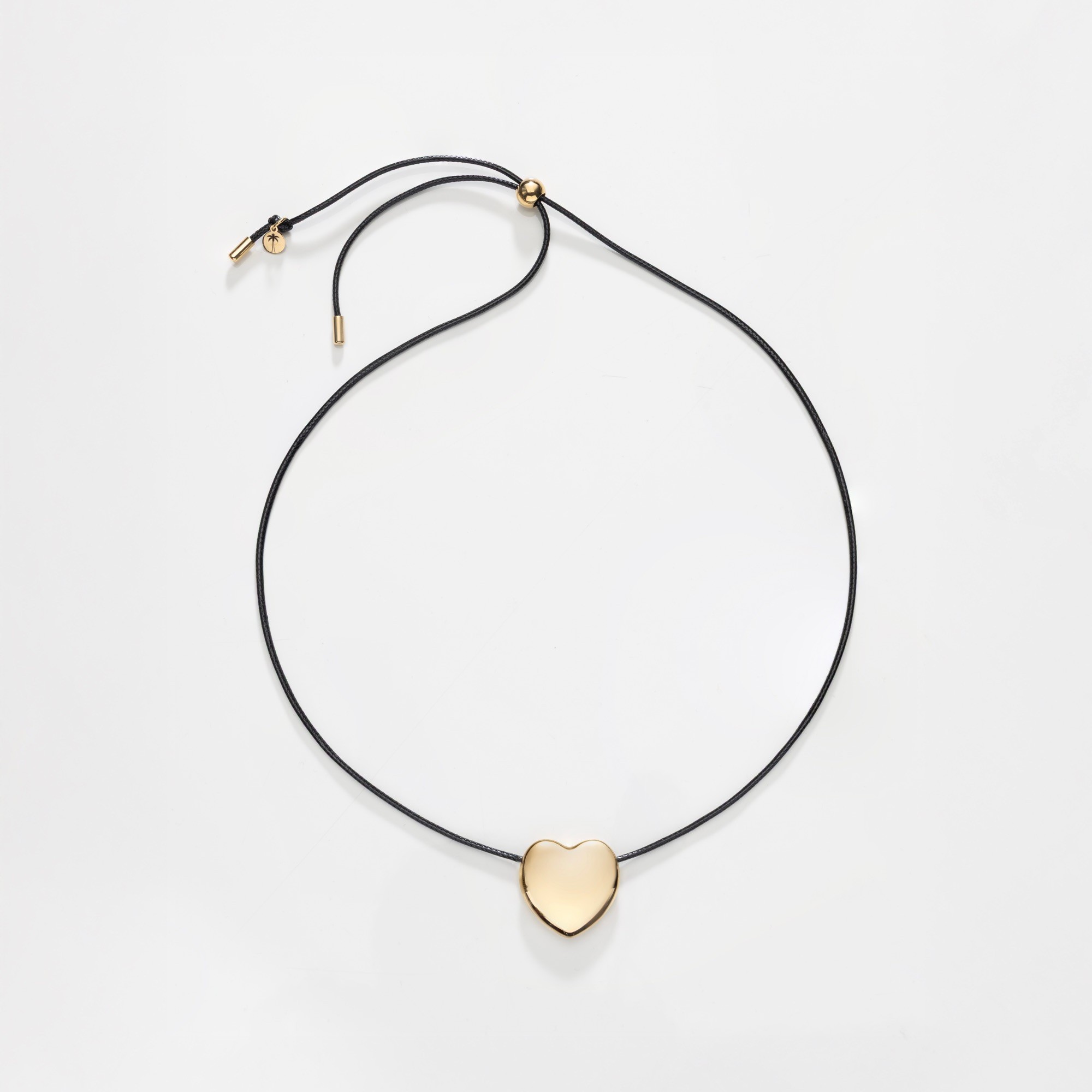 Naszyjnik regulowane serce na rzemieniu – stal szlachetna