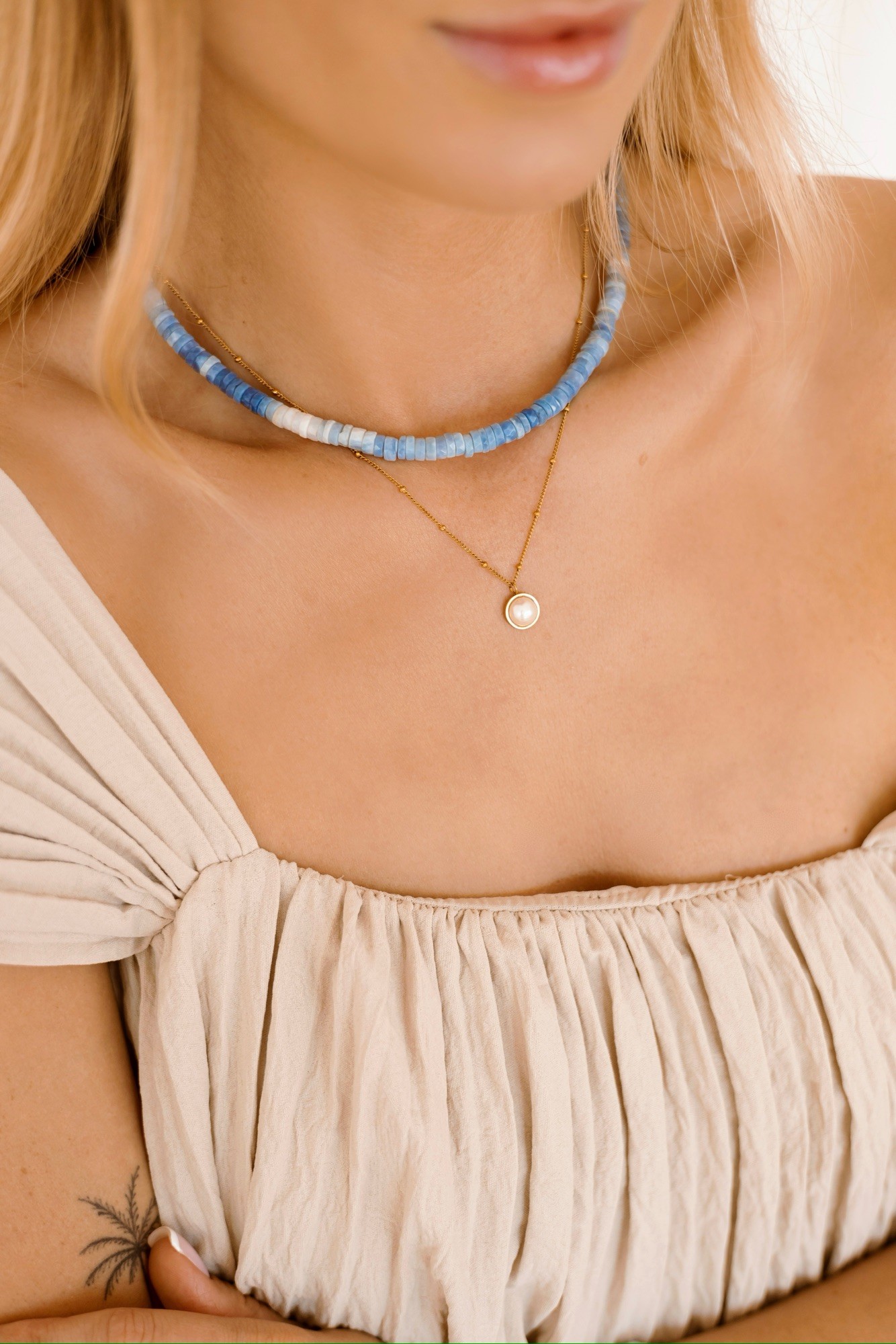 Łańcuszek Pearl – stal szlachetna, perła słodkowodna