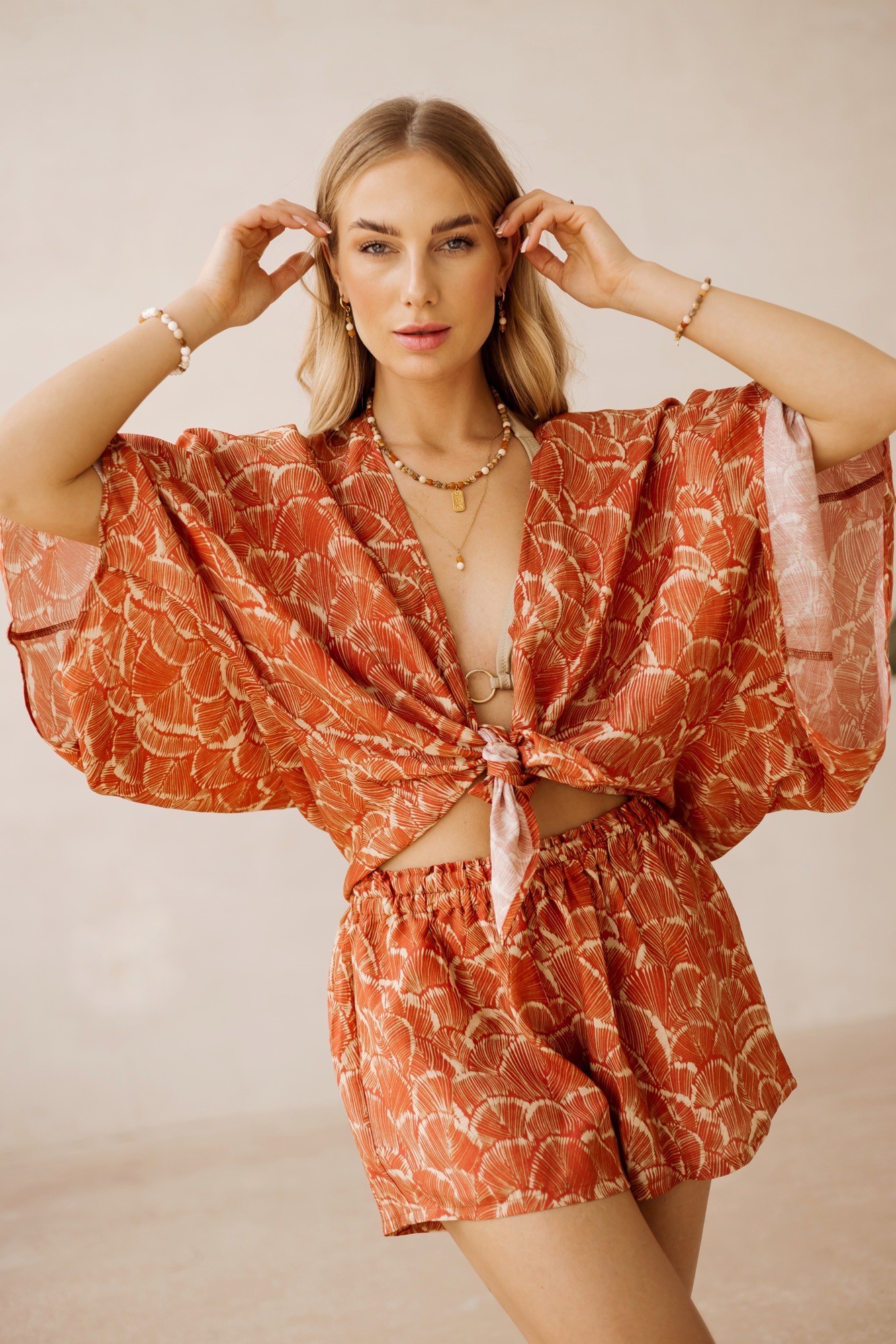 Łańcuszek Mystic sun – Karneol, Howlit, Hematyt