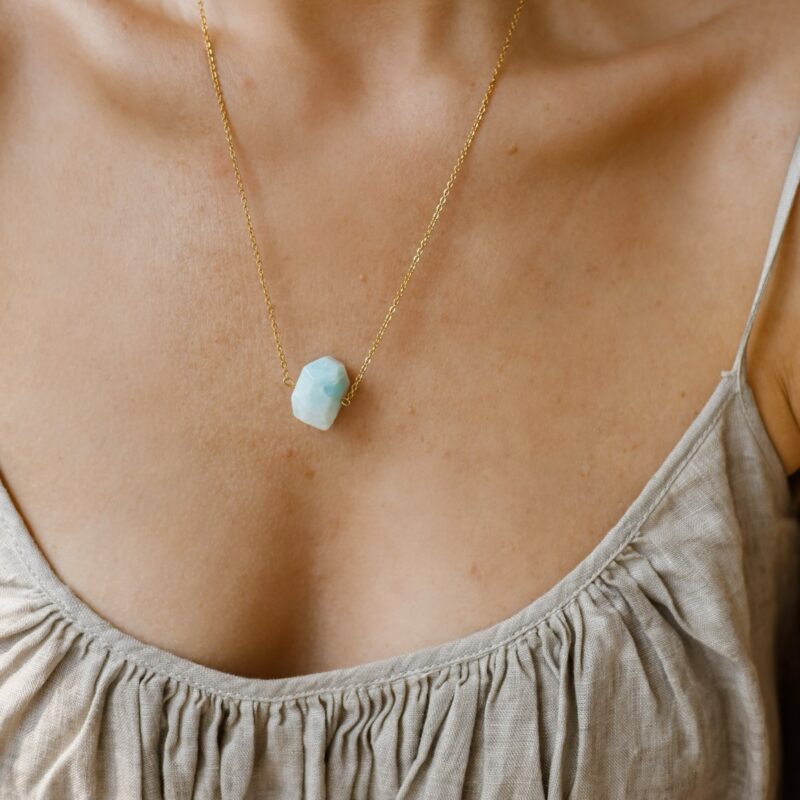 Łańcuszek z Amazonitem - Ethnic Amazonite