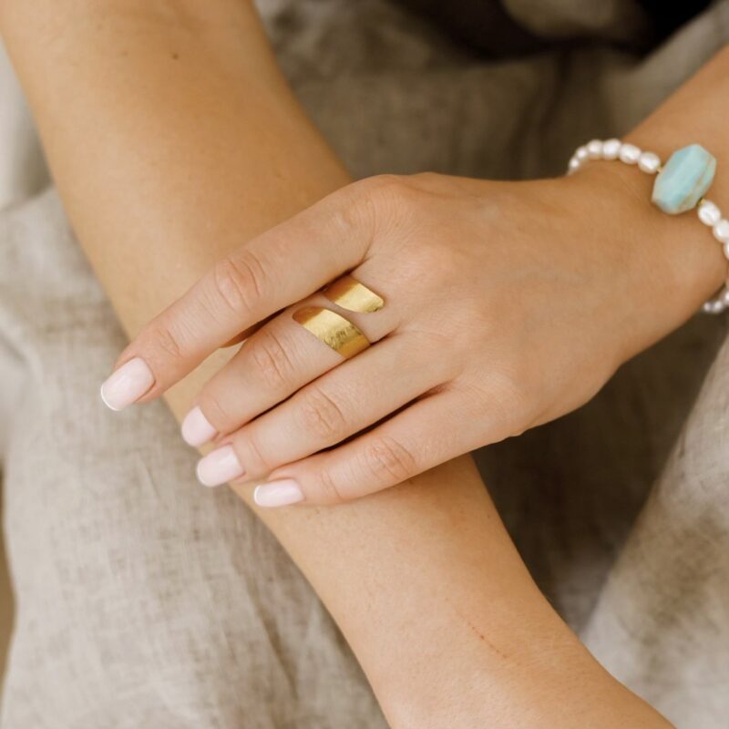 Pierścionek Ethnic bold - stal szlachetna