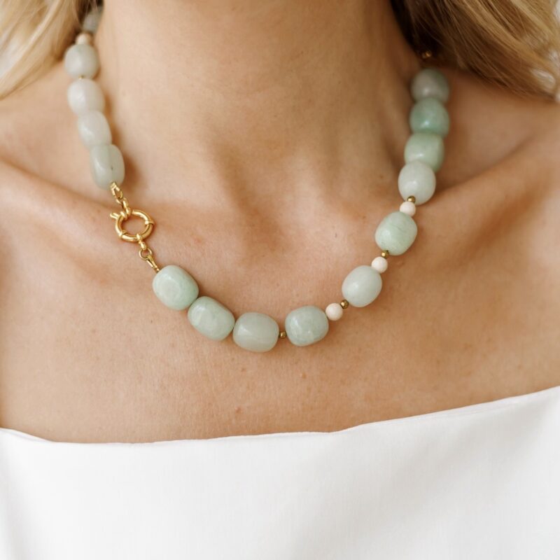 Naszyjnik Avena - Awenturyn, Kamień rzeczny afrykański, Hematyt