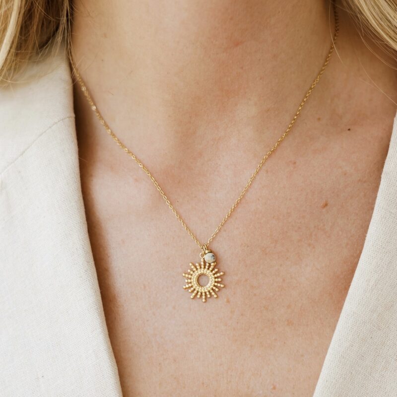 Łańcuszek Gaia sun - Jaspis dalmatyński
