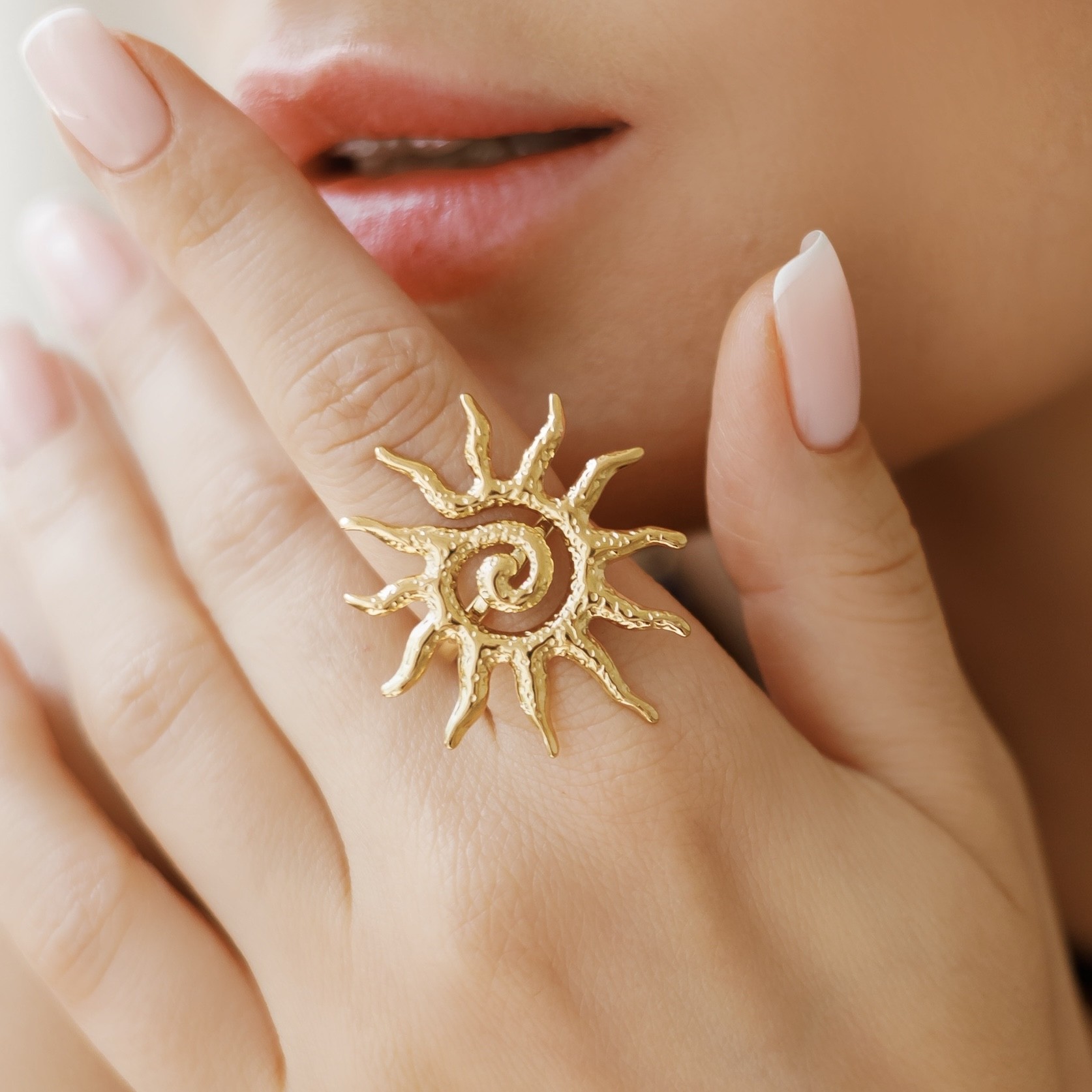 Pierścionek Nomad sun – stal szlachetna